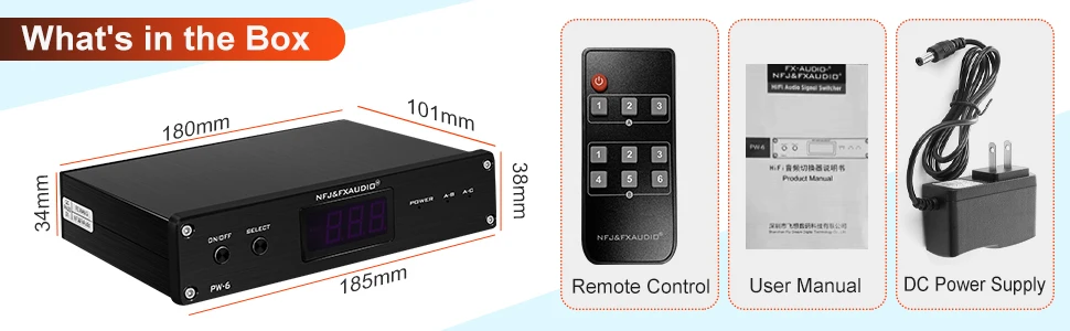 PW-6 усилитель FX-Audio Hi-Fi Цифровой аудиоусилитель переключатель селектор кроссовер