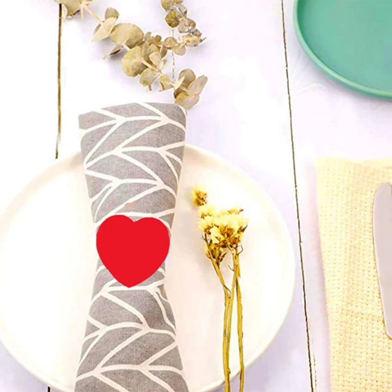 

Heart Napkin Rings for Valentine 'S Day, Love Metal Serviette Buckles for Mother 'S Day, Father 'S Day,Party(12 PCS)