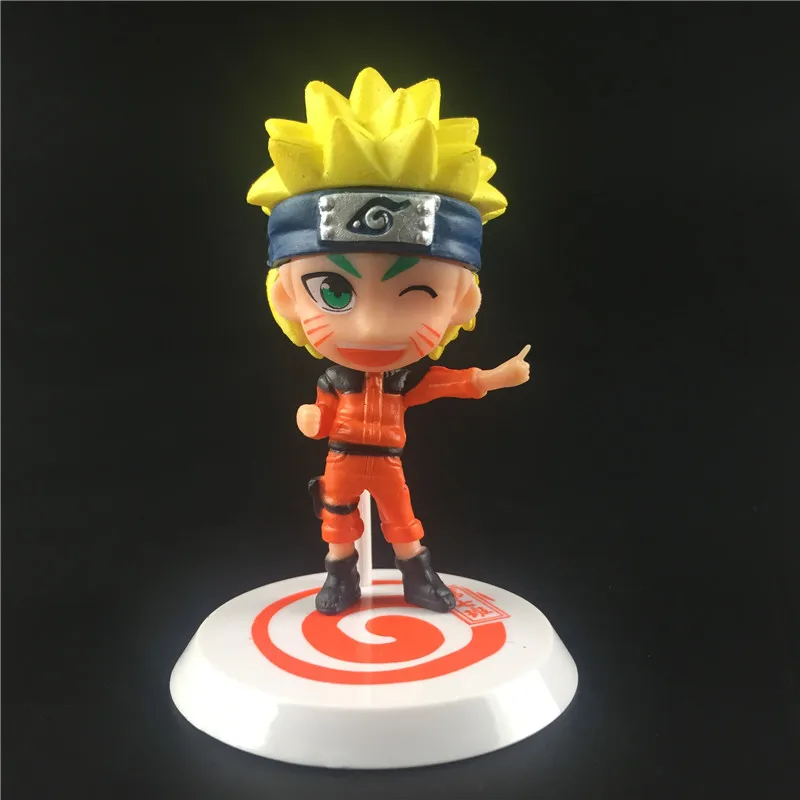 6 шт. в упаковке Наруто Хатаке Какаши Shikamaru Namikaze Uchiha Figura Наруто ПВХ Набор фигурок Саске Минато кукла