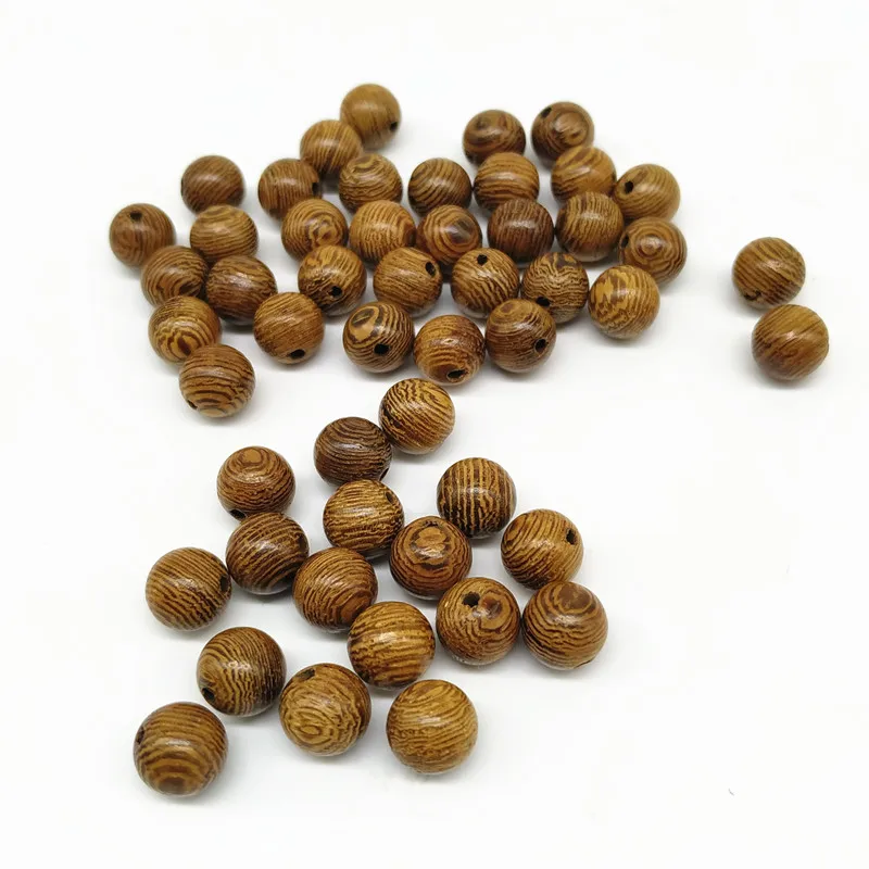 Бусины из натурального дерева венге 8 мм 100 шт. | Украшения и аксессуары