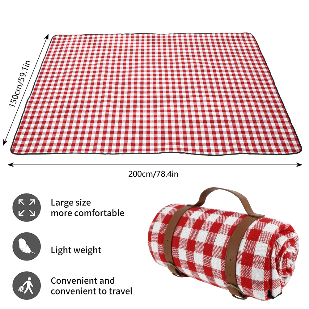 

Picnic Blanket Mat Waterproof Breathable Carpet Outdoor Portable Beach Camping Hiking Seat Pad Thicken Travel Dinning Rug Pads