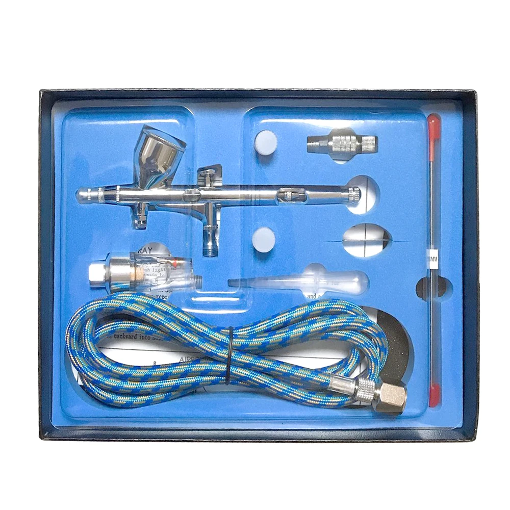 Аэрограф гравитационный с шлангом 1 8 м и иглой 0 2/0 3/0 5 мм | Инструменты