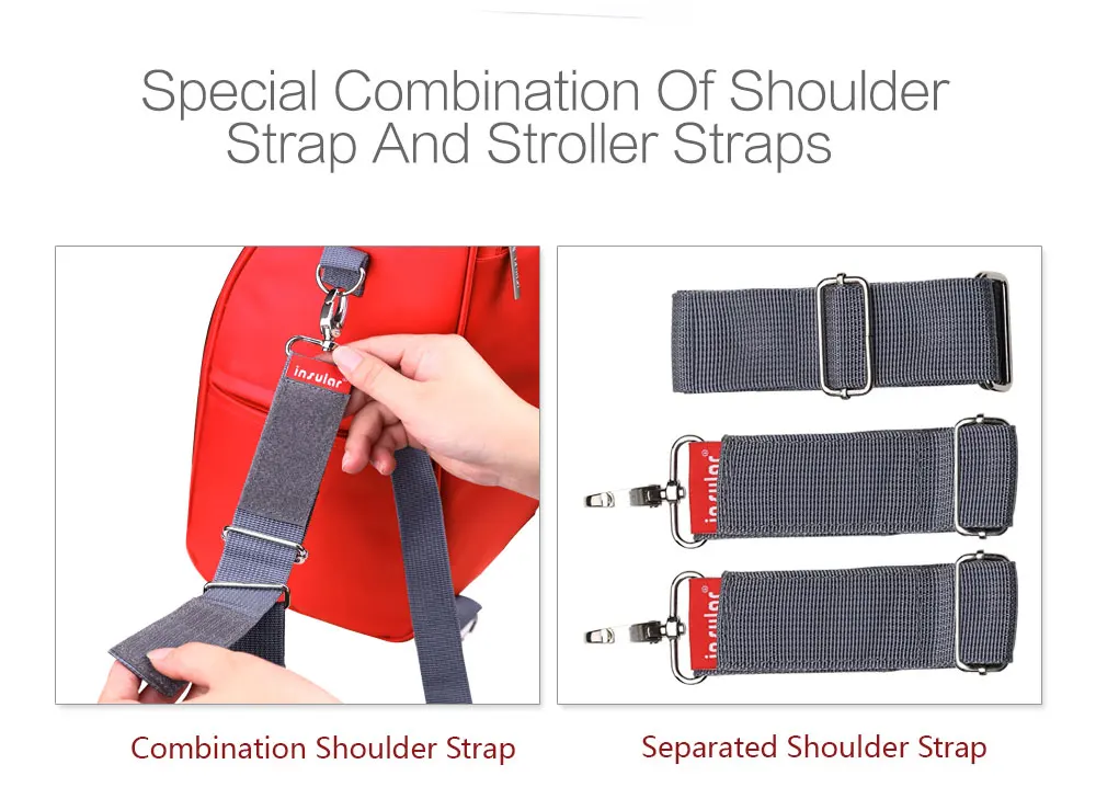 

INSULAR Large Capacity Diaper Bags Backpack Tote Nappy Baby Mummy Bag for Mom Dad Travel Waterproof with Stroller Strap/Wet Bag