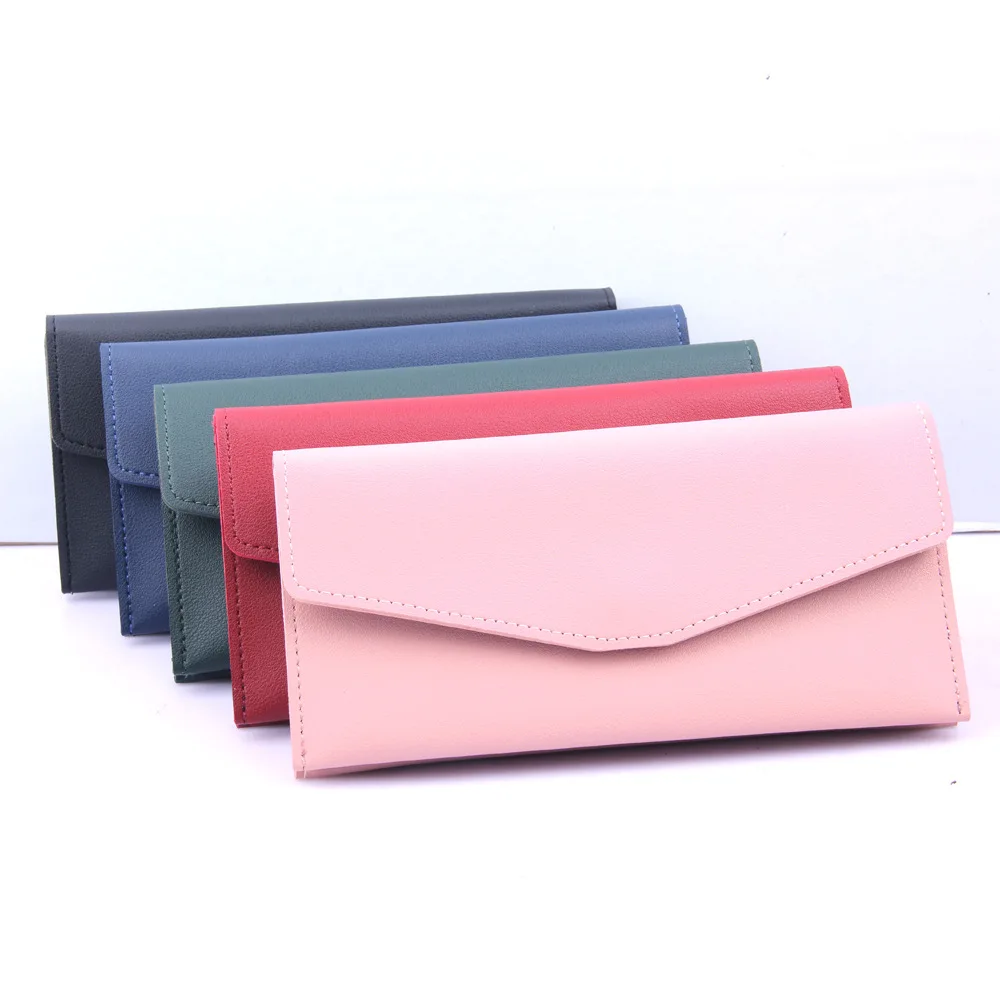 Модный женский кошелек из искусственной кожи клатч минималистичный Длинный для