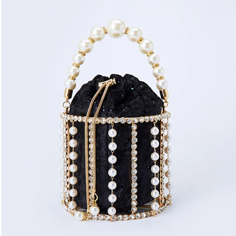 Женские Стразы вечерняя жемчужная Сумка-тоут ручная работа Роскошные Алмазные