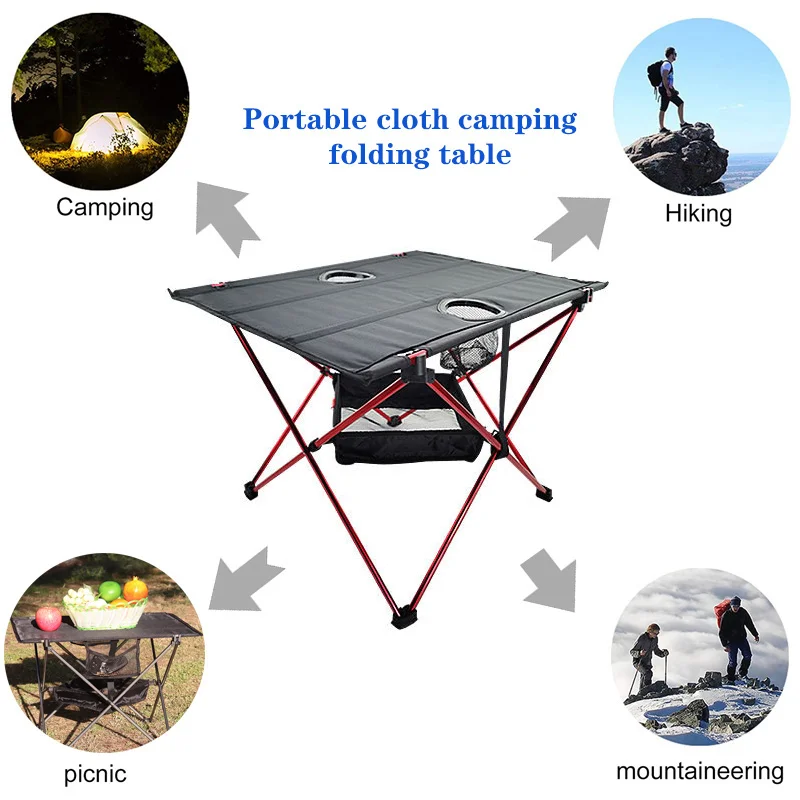 Lightweight Folding Table Oxford Cloth Aluminum Alloy Portable Outdoor Camping Home Barbecue Picnic Ultra Light | Спорт и