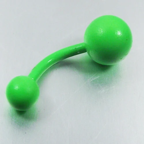 Женское кольцо на пупок неоновое из нержавеющей стали ярких цветов 1 шт. |