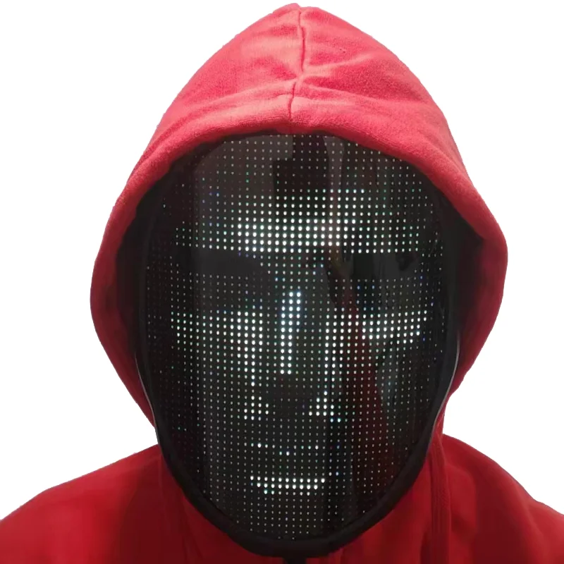 Bluetooth RGB Led Lights Up Diy Picture Animation Text Halloween Xmas Carnival Costume Party Display Game Mask Child GIFT | Канцтовары