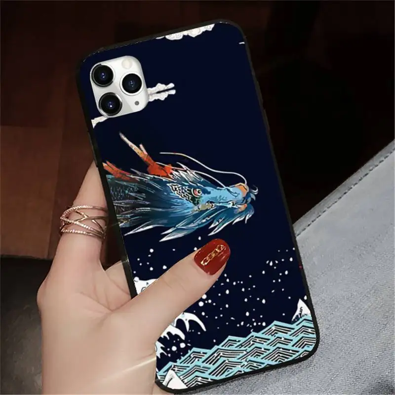 

3D Emboss Dragon art pattern fundas Phone Case for iPhone 11 12 pro XS MAX 8 7 6 6S Plus X 5S SE 2020 XR