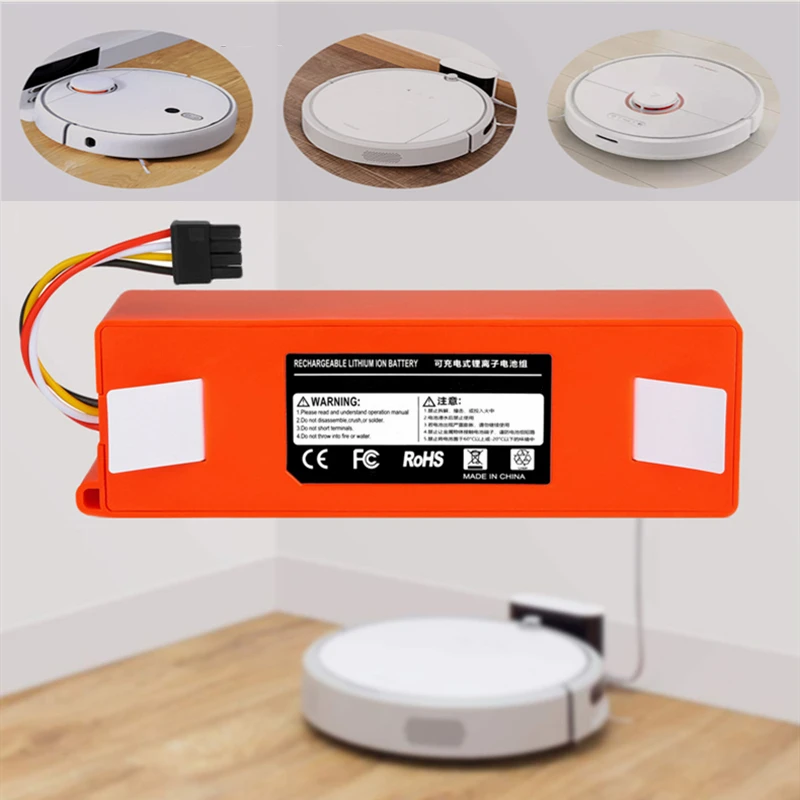 Аксессуары для робота-пылесоса xiaomi mi roborock S50 S51 T4 100% мАч 9800 в 14 4 Ач литий-ионный