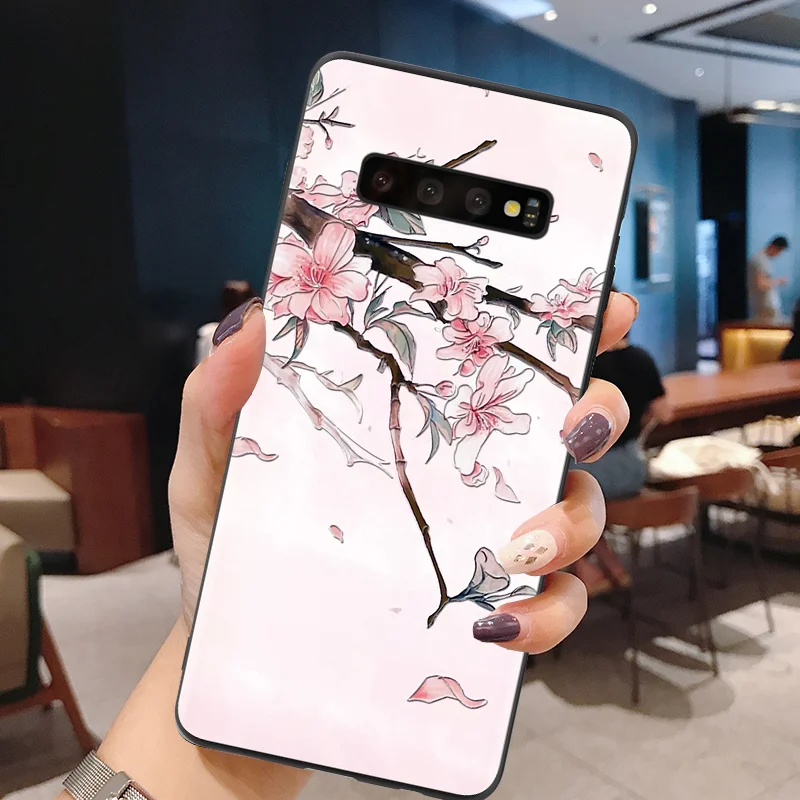 Роскошные 3D крышка тиснения для samsung Galaxy A20e A70 A40 A50 A60 A30 A10 A3 A5 A7 A9 A6 A8 плюс S10 плюс S10e чехлы