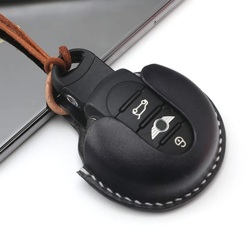 Чехол из натуральной кожи для ключей от автомобиля защитный чехол BMW Mini Cooper JCW One S