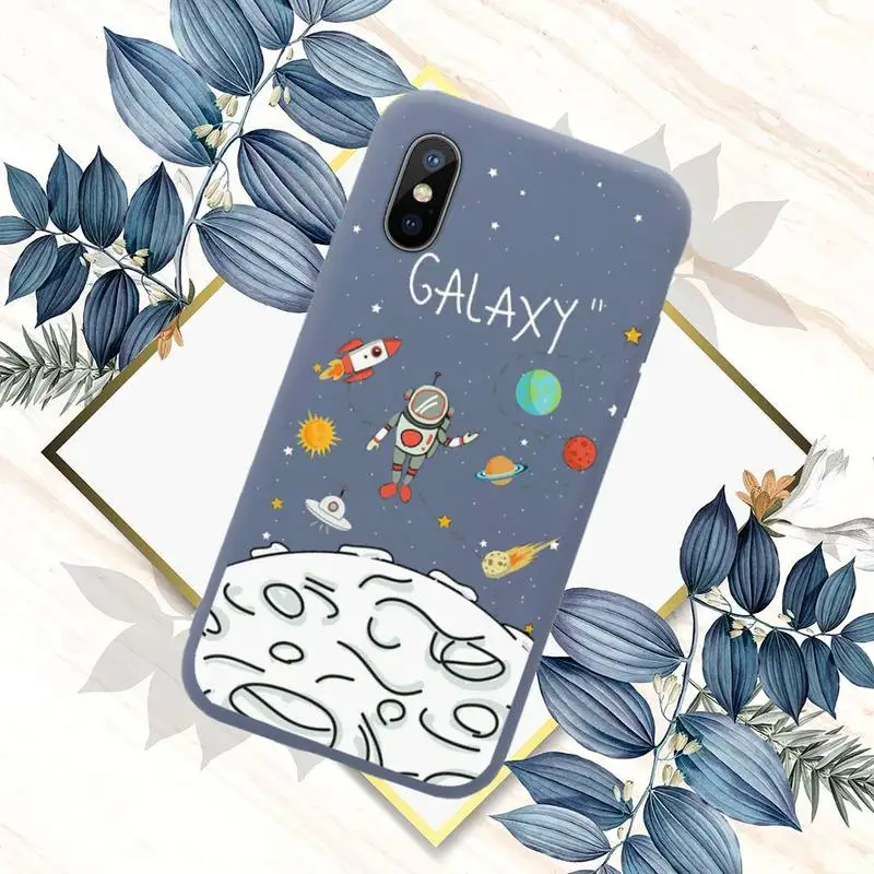 

Star Astronaut Phone Case Blue Candy Color for iPhone 11 12 mini pro XS MAX 8 7 6 6S Plus X SE 2020 XR