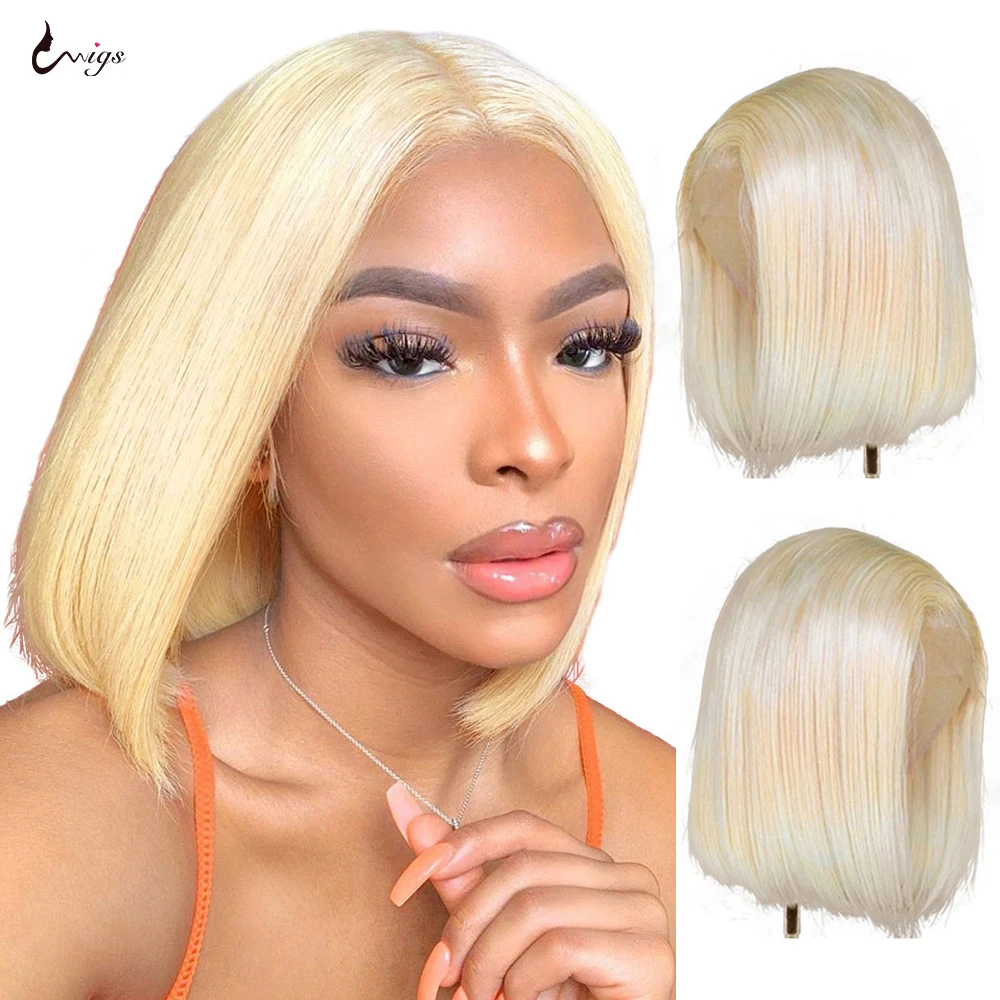 Парик UWIGS 613 Bob 13X4X1 парики из человеческих волос на сетке спереди плотность 180