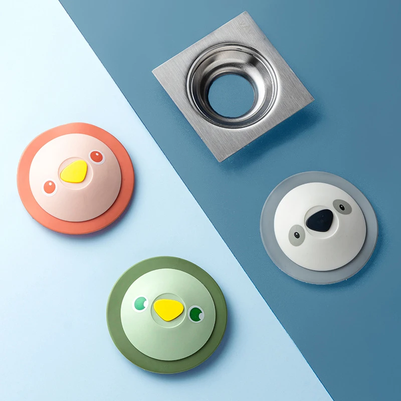 

Новая популярная Милая мультяшная накладка на слив, многофункциональная герметичная накладка на слив, аксессуары для канализации