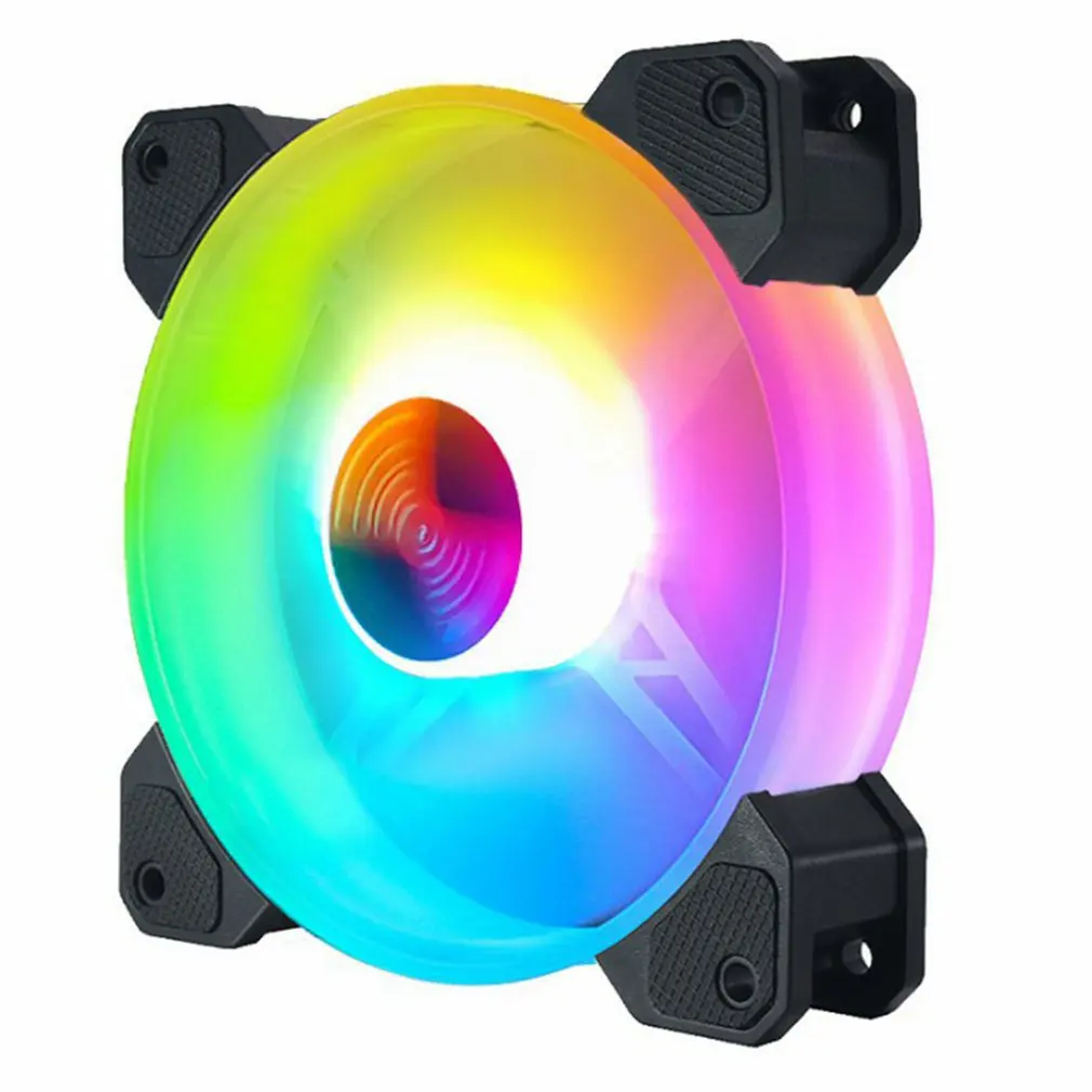 

120mm Cooling Fan PC Computer Case RGB Fan with Controller Kit Quiet Computer Chassis Heatsink Radiator Speed Adjustable Cooler