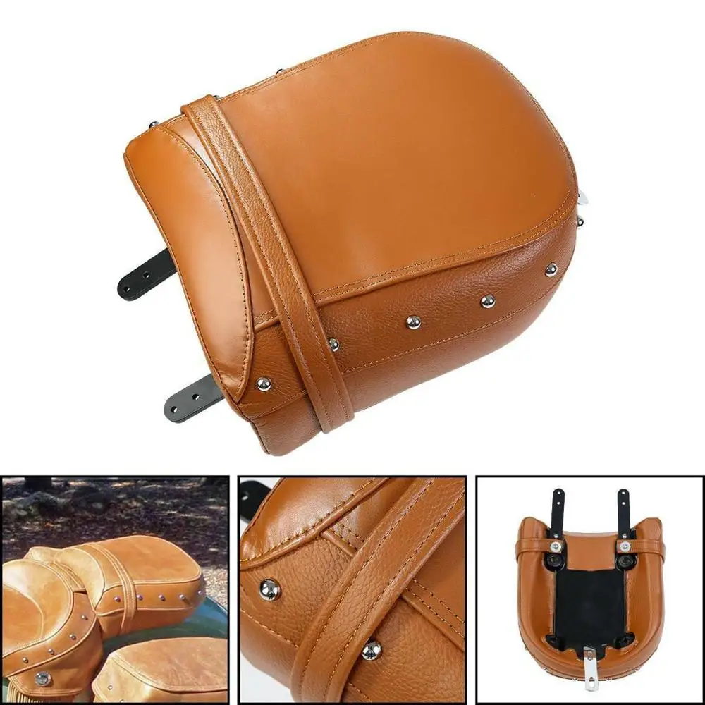 Мотоциклетное черное/пустынное кожаное заднее ПАССАЖИРСКОЕ СИДЕНЬЕ ДЛЯ Indian Chief