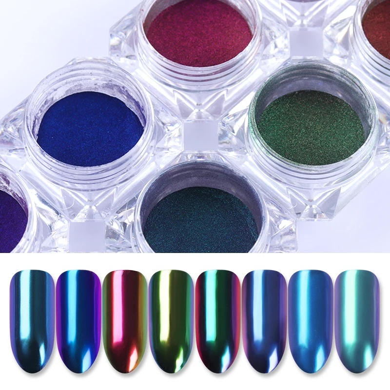 Хамелеоновый лак для ногтей 1 г/0 5 г высшего класса украшения порошок хром