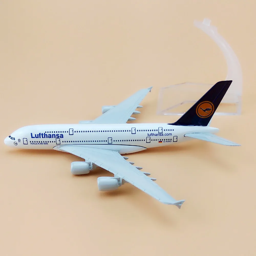 16 см Air Германия Lufthansa Airbus A380-800 380 Airways Airlines металлический сплав модель самолета