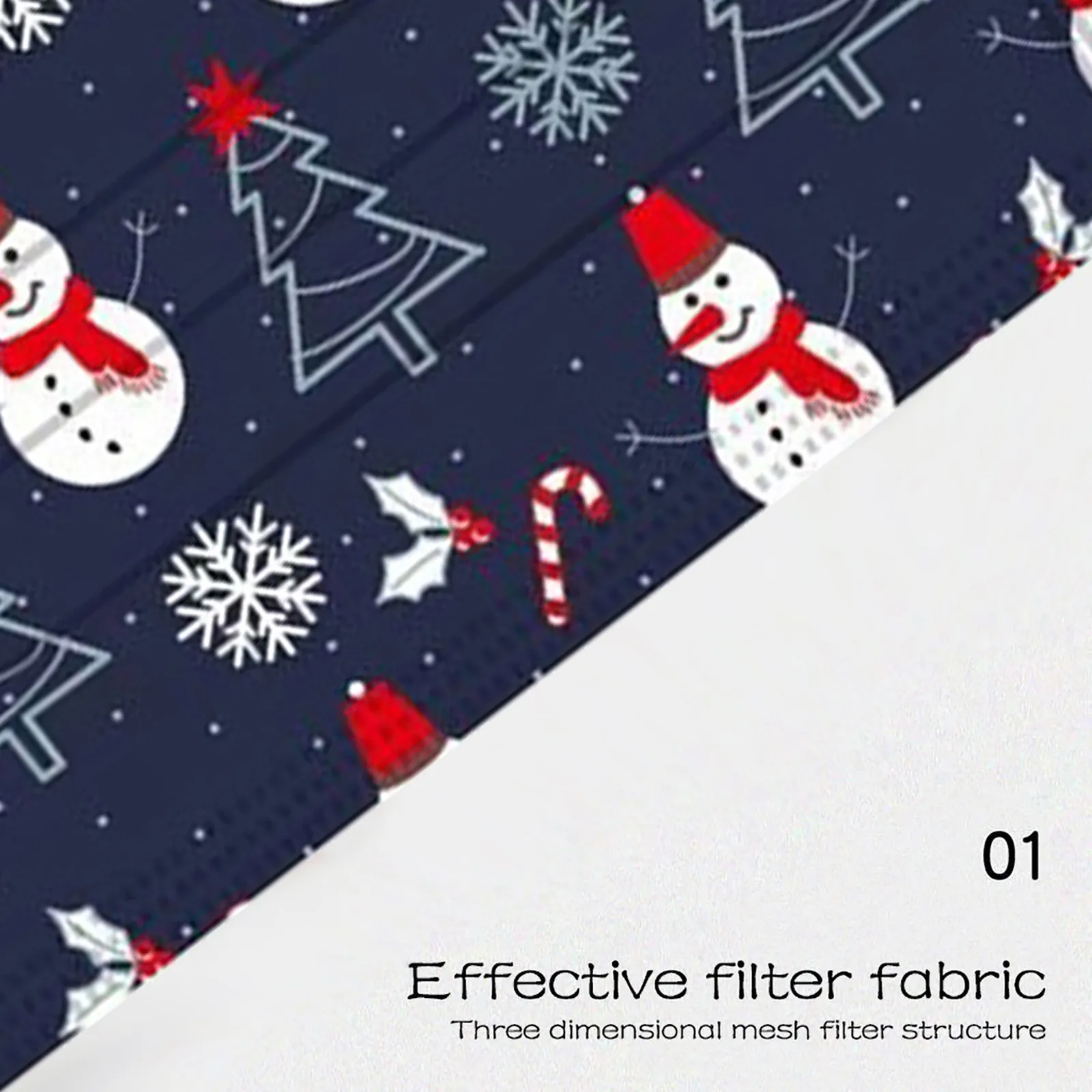 

Kids Children Christmas Printed Disposable Mask 50PC masque tissus enfant Happy NEW YEAR 2021 mascarillas nios