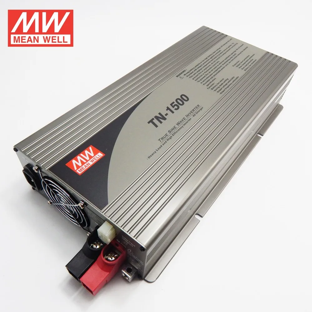 MEAN WELL TN 1500 Series DC12V 24V 48V 1500W True Sine Wave DC AC инвертор с солнечным зарядным устройством