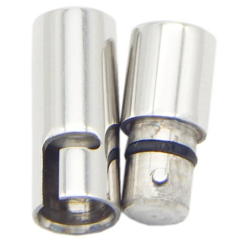 

Ciseng 5Sets/lot Hole 3/4/5/6mm Silver Tone Barrel Clasps with Safety Snap Lock Clasp for DIY Bracelets Necklace Jewelry Making