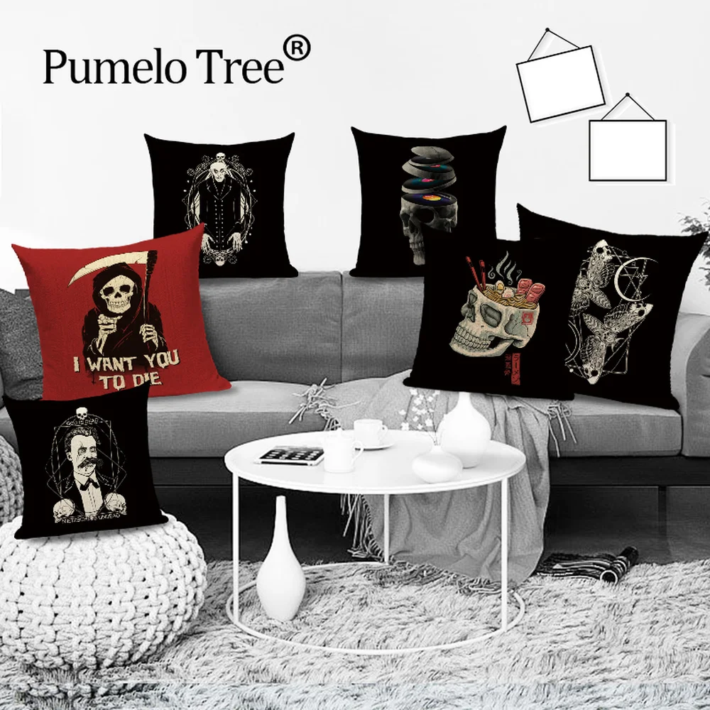 Мехико Подушка с черепом чехол Хэллоуин Череп Декор Чехол для гостиной диван