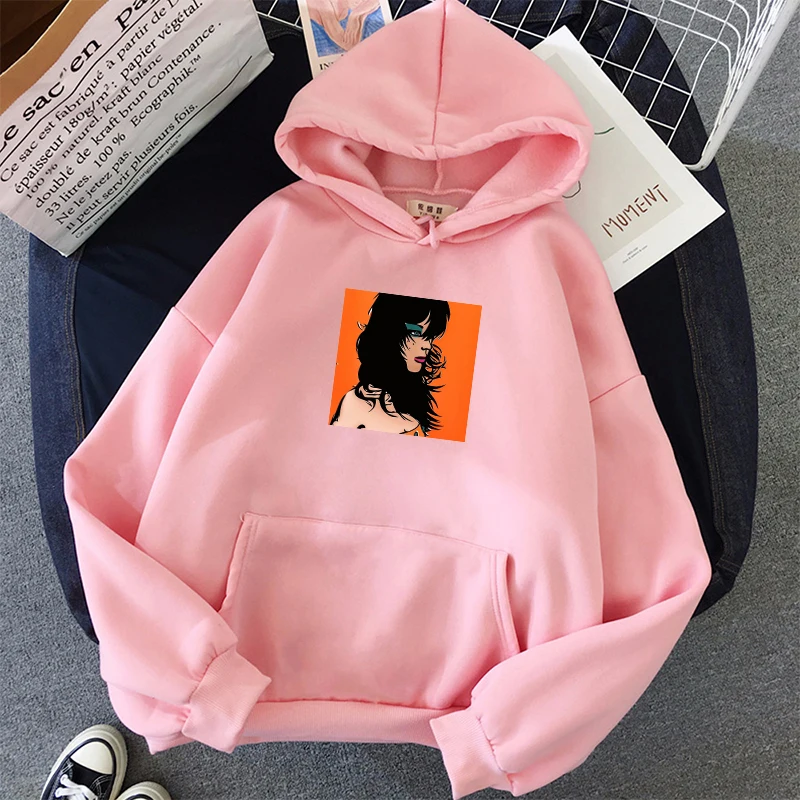 Забавный принт Harajuku эстетические толстовки для женщин Готический мультфильм 90s винтажные толстовки Мода хип хоп Ullzang толстовка женская одежда