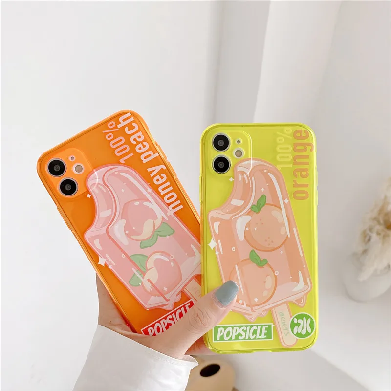 Флуоресцентный чехол с мороженым для iphone 11 Pro Max 7 8 plus X XR XS SE 2 мягкая задняя крышка