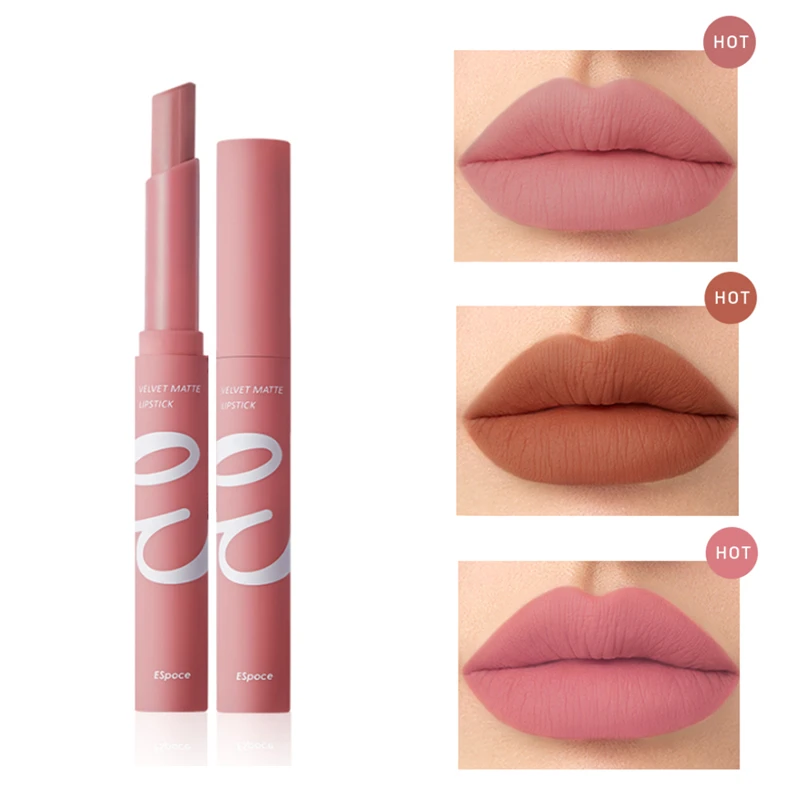 

12 Colors Matte Nude Lipstick Velet Matte Waterproof Lasting Non-sticky Cup Lips Makeup Sexy Charming Matte Lip-stick Cosmetic