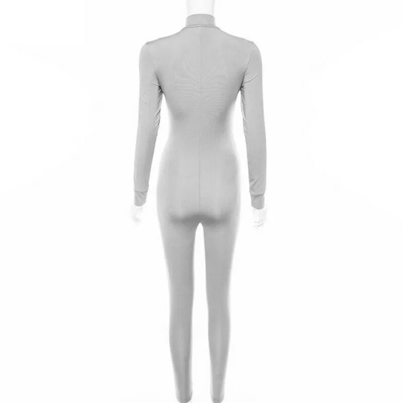 Новинка женский осенне зимний комбинезон модный светоотражающий Облегающий на