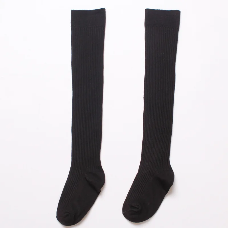 

Spring Autumn Students Long Tube Socks Over Knee High Socks Solid Color Cotton Children's Warm Long Socks For School Girls