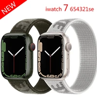 nylon strap for apple watch band 44mm 40mm 42mm 38mm 41mm 45mm 41 45 smartwatch wristband belt loop bracelet iwatch 3 4 5 se 6 7