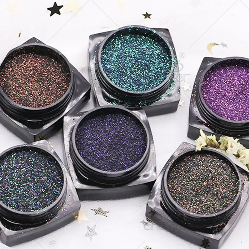 6 шт./партия маникюрный дизайн ногтей DIY Кристалл эпоксидная смола яркий Градиент