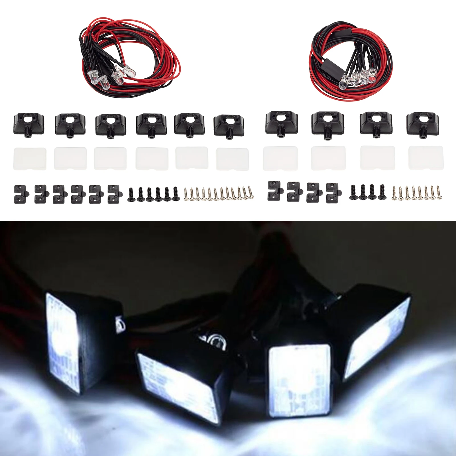 

Ultra Bright LED Light Headlight for Axial 90046 D90 RC Rock Car Spare