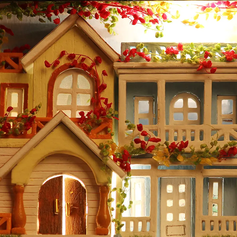 

DIY Doll House Kit with Tin Box Theatre Dollhouse Miniature Wooden Toys for Children Home Toy Wooden House for Doll Kids Gift