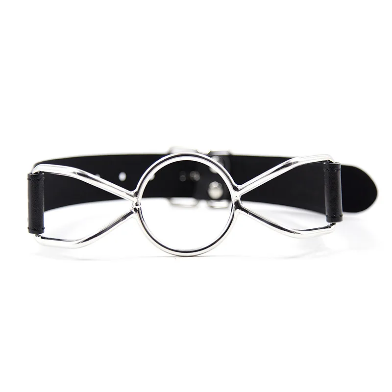 Открытый рот кляп мяч флирт О кольцо БДСМ раб PU кожа связывание ограничения гей