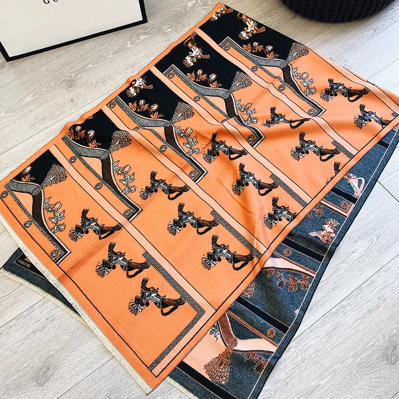 

Шарф женский кашемировый, зимний, плотный, 2020