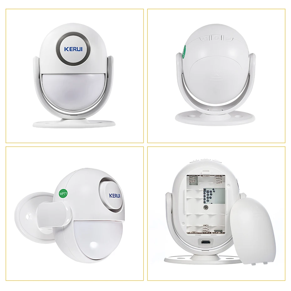KERUI WP71 Tuya Smart WIFI Motion Alarm System Wireless PIR SensorsWorks with Alexa LED Flash 120dB Loud | Безопасность и защита