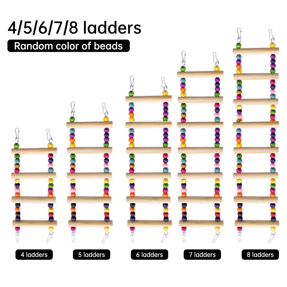 

Birds Cages Net Bird Toy Pets Parrots Ladders Climbing Toy Hanging Balls With Natural Wood Parrot Toys for Parakeets Cockatiels