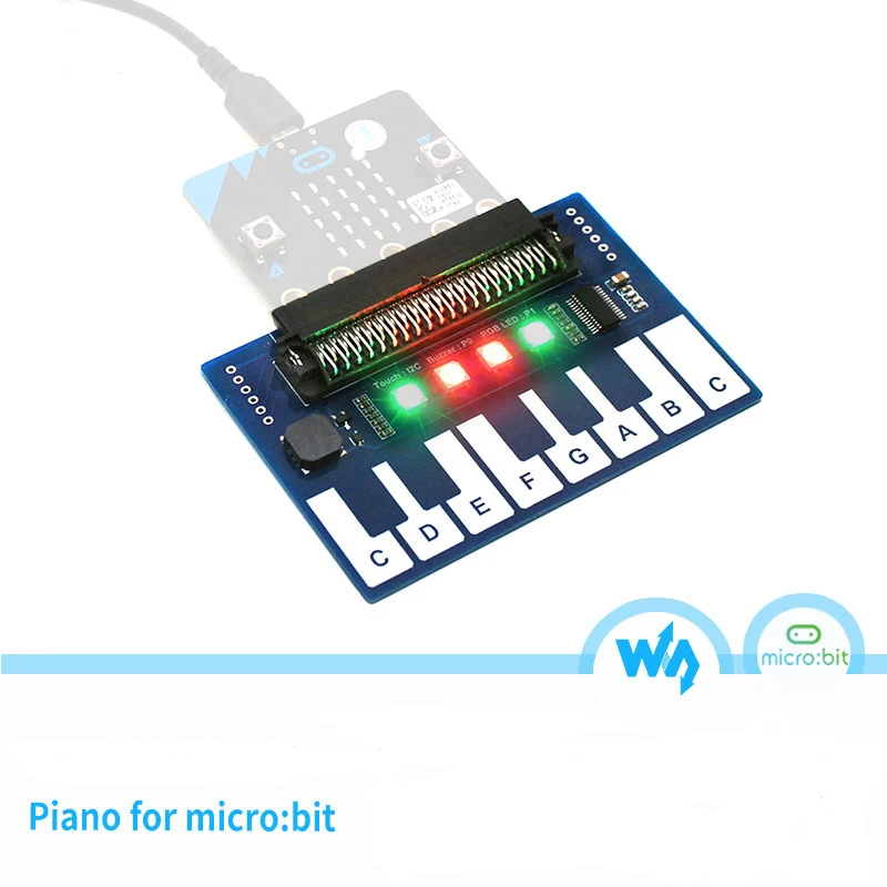 TTP229 сенсорный модуль пианино с сенсорными клавишами + RGB светодиодный ОД для BBC Micro:bit Microbit V1.5 V2 аксессуары программируемые игрушки от AliExpress WW