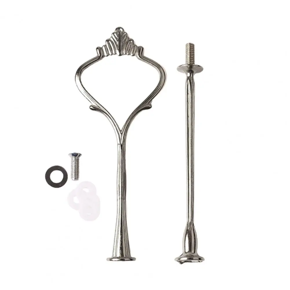 

2/3 Tier Cake Plate Stand Crown Handle Fitting Rod Wedding Party Display Stand