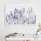 Плакат с цветами лаванды, Современная Картина на холсте, скандинавский декор, фиолетовое Ботаническое печать, Картина Настенная, украшение для дома