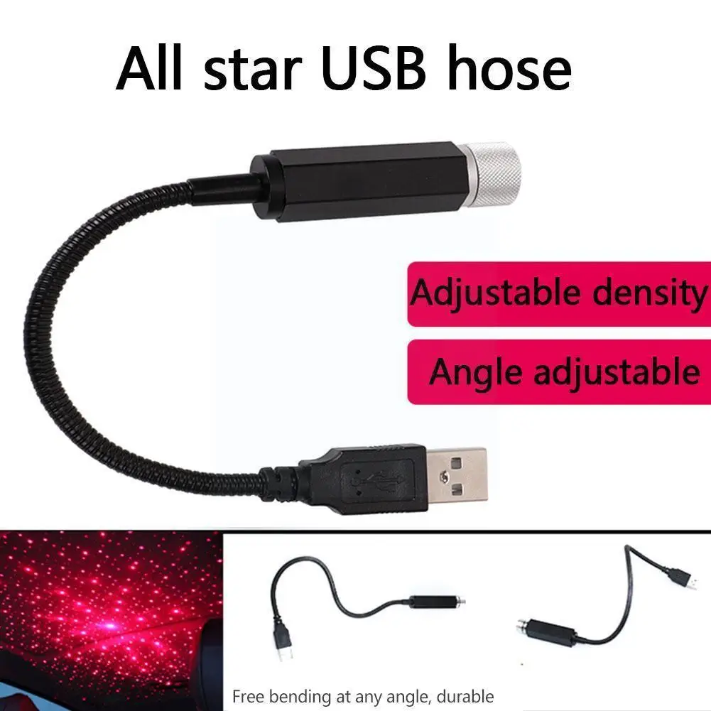 

New Car Roof Star Light Interior Mini Led Starry Atmosphere Auto Projector Lights Decoration Ambient Night Lamp Usb E2x1