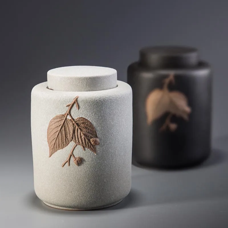 Винтажная керамическая банка для чая герметичная контейнер хранения зеленого