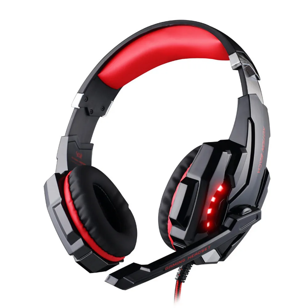 Gaming Headset Headphones with Microphone for PC Computer Professional Gamer Surround Sound Light 3.5mm Phones Headphone Black |