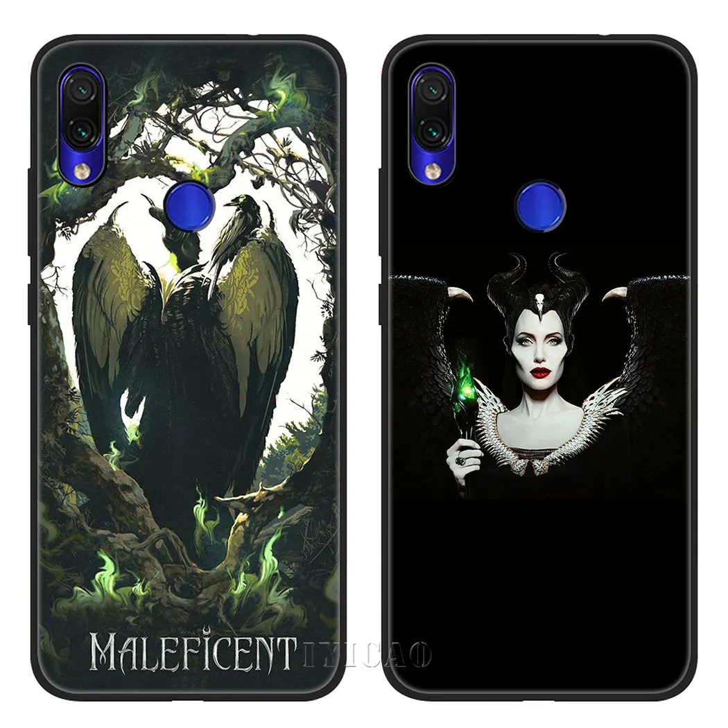 Мягкий силиконовый чехол Maleficent Angelina для Xiaomi Redmi Note 5 6 7 8 Pro 8T 4X 5A Prime TPU |