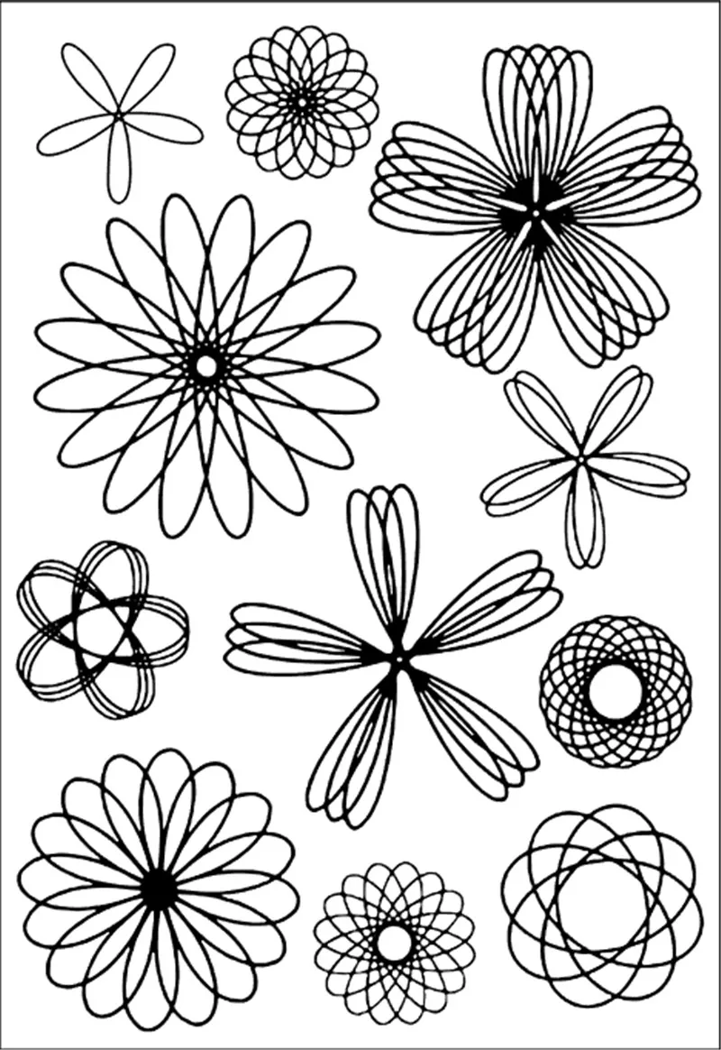 11x16 цветы Прозрачный Очистить резиновый штамп лист цепляются Скрапбукинг