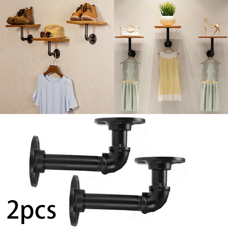 2 шт. Железный промышленный DIY полка для труб дисплей плавающие Настенные