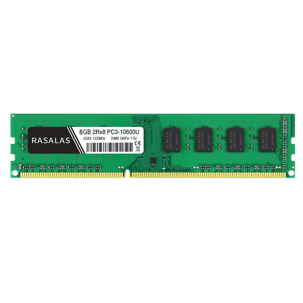 Оперативная память для настольного ПК Rasalas 8 ГБ 2Rx8 PC3-10600U DDR3 1333 МГц 1 5 В 240Pin без Ecc DIMM